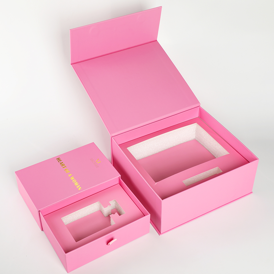 Merah Muda Mewah Kustom Dengan - Luxury Skincare Gift Box ulasan dan harga