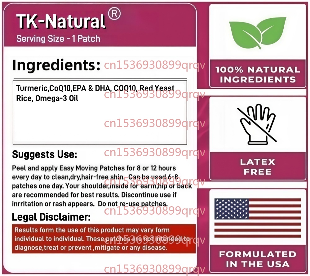 30 Patch Omega-3 Transdermal d - Coq10 Patch Eye ulasan dan harga